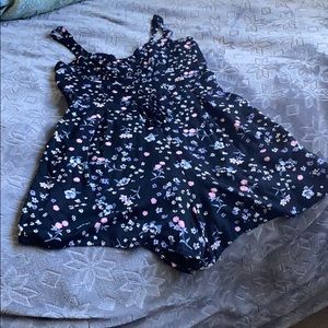 Black Floral Hollister Romper